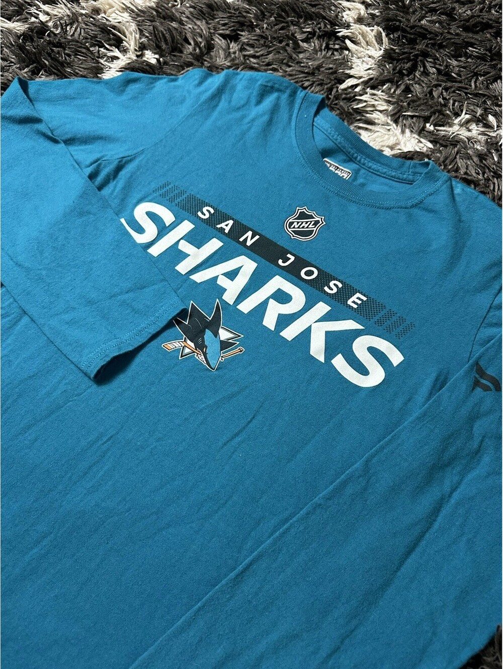 Fanatics NHL San Jose Sharks Authentic Pro Long Sleeve Shirt Mens Small
